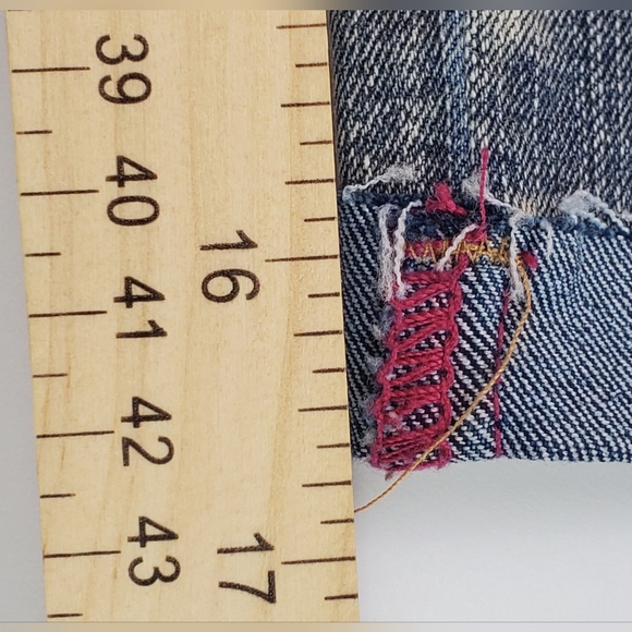 Vigoss Capri Jeans Womens Size 9/10 30 Blue Denim Distressed Style EC215 NWT - Picture 6 of 13